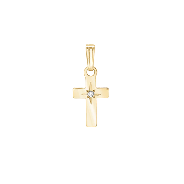 Small Cross Pendant with Diamond