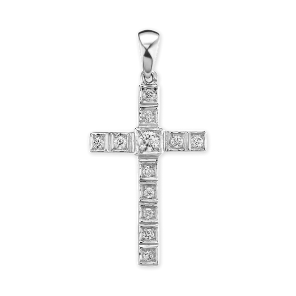 Classic Cross with Diamonds Large
