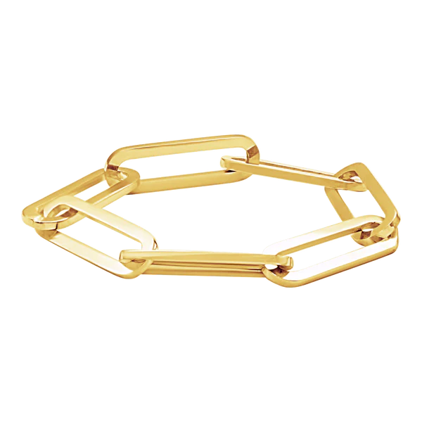 Frozen Paperclip Chain Ring