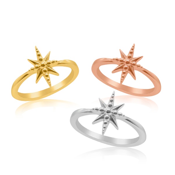 Stackable Dotted Star Ring