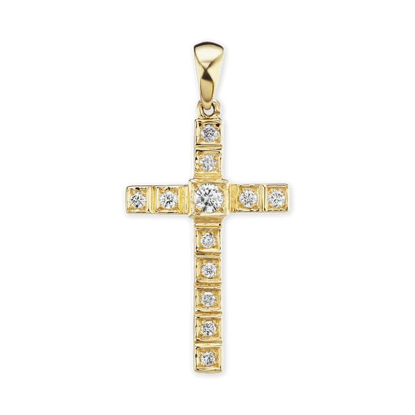 Classic Cross with Diamonds Large