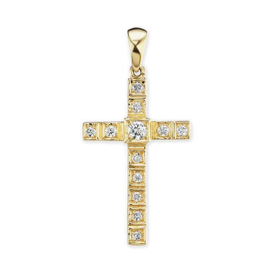 Classic Cross with Diamonds Large