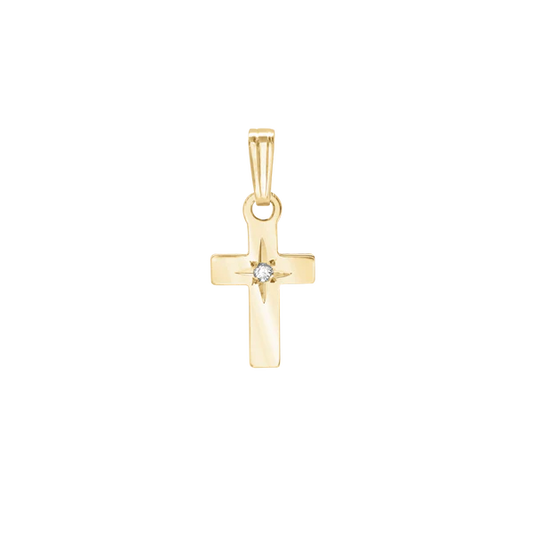 Small Cross Pendant with Diamond