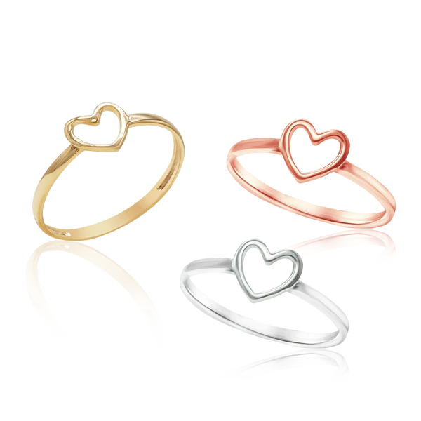 Stackable Open Heart Ring