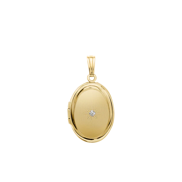 Oval Locket with Diamond