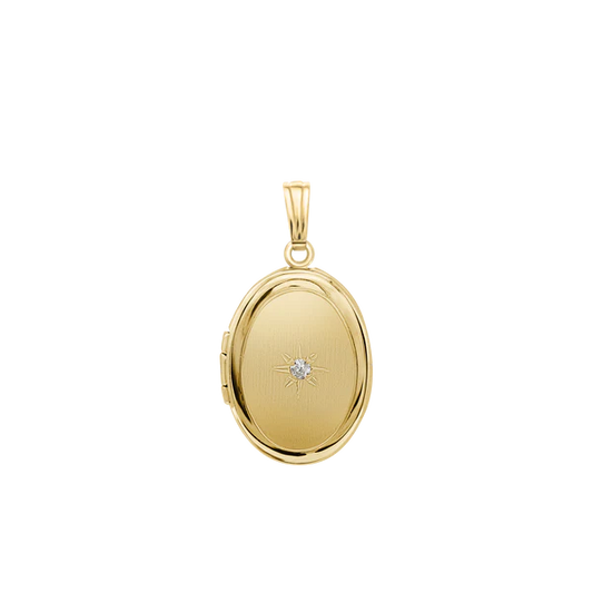 Oval Locket with Diamond