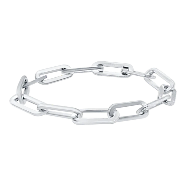Frozen Paperclip Chain Ring