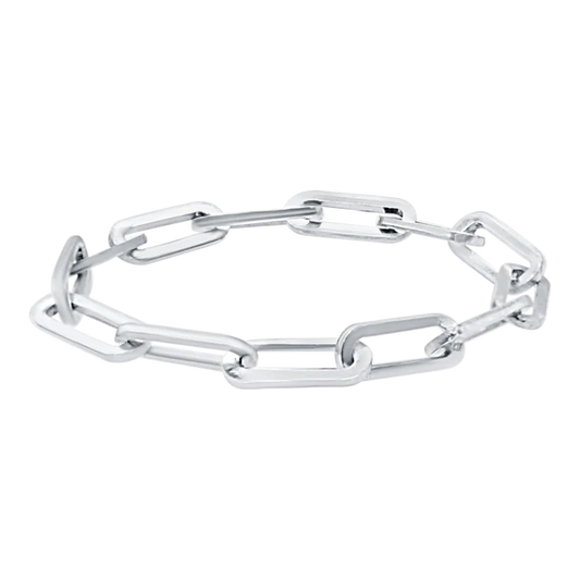 Frozen Paperclip Chain Ring