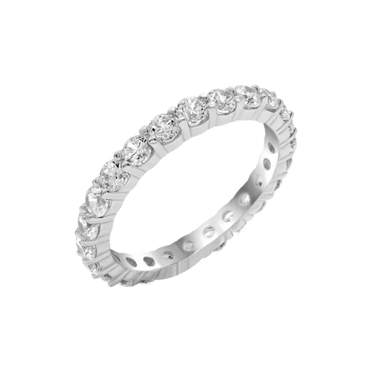 Natural Diamond Round Eternity Band