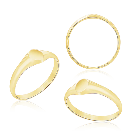 Vertical Oval Signet Ring